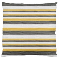 Textile Design Knit Tan White Large Cushion Case (one Side) by Nexatart