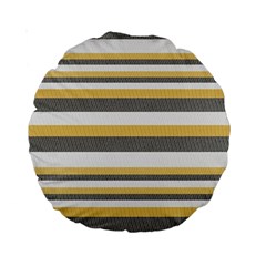 Textile Design Knit Tan White Standard 15  Premium Round Cushions by Nexatart