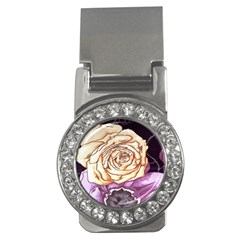 Texture Flower Pattern Fabric Design Money Clips (cz)  by Nexatart