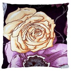 Texture Flower Pattern Fabric Design Large Flano Cushion Case (one Side) by Nexatart