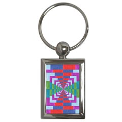 Texture Fabric Textile Jute Maze Key Chains (rectangle)  by Nexatart