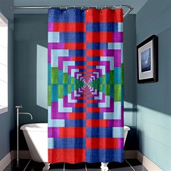 Texture Fabric Textile Jute Maze Shower Curtain 36  X 72  (stall)  by Nexatart