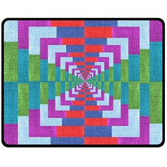 Texture Fabric Textile Jute Maze Double Sided Fleece Blanket (medium)  by Nexatart