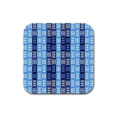 Textile Structure Texture Grid Rubber Square Coaster (4 Pack)  by Nexatart