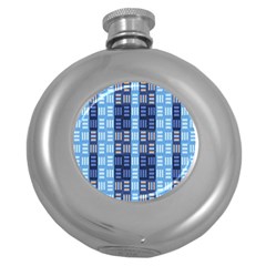 Textile Structure Texture Grid Round Hip Flask (5 Oz) by Nexatart