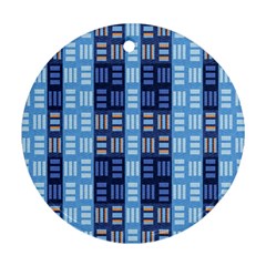 Textile Structure Texture Grid Round Ornament (two Sides) by Nexatart