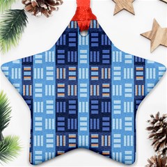 Textile Structure Texture Grid Star Ornament (two Sides) by Nexatart