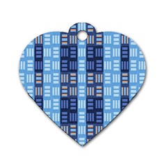 Textile Structure Texture Grid Dog Tag Heart (two Sides) by Nexatart