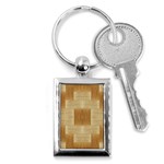 Texture Surface Beige Brown Tan Key Chains (Rectangle)  Front