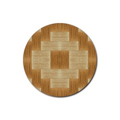 Texture Surface Beige Brown Tan Rubber Coaster (round)  by Nexatart