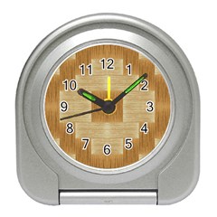 Texture Surface Beige Brown Tan Travel Alarm Clocks by Nexatart