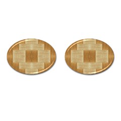 Texture Surface Beige Brown Tan Cufflinks (oval) by Nexatart