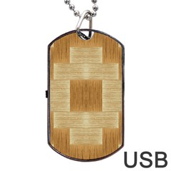 Texture Surface Beige Brown Tan Dog Tag Usb Flash (one Side) by Nexatart