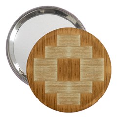 Texture Surface Beige Brown Tan 3  Handbag Mirrors by Nexatart