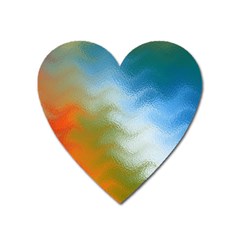 Texture Glass Colors Rainbow Heart Magnet by Nexatart