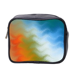 Texture Glass Colors Rainbow Mini Toiletries Bag 2-side by Nexatart