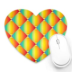 The Colors Of Summer Heart Mousepads by Nexatart