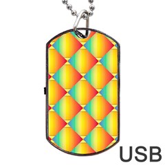 The Colors Of Summer Dog Tag Usb Flash (one Side) by Nexatart