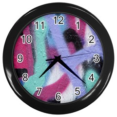 Texture Pattern Abstract Background Wall Clocks (black) by Nexatart