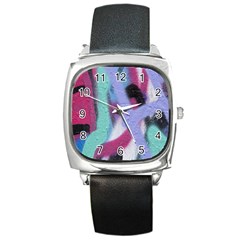 Texture Pattern Abstract Background Square Metal Watch by Nexatart