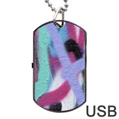 Texture Pattern Abstract Background Dog Tag Usb Flash (one Side) by Nexatart