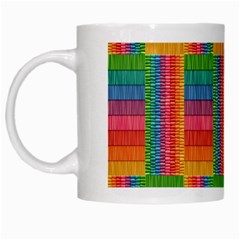 Texture Surface Rainbow Festive White Mugs