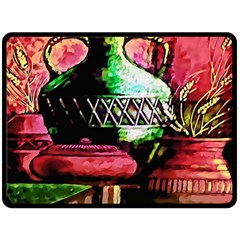 Three Earthen Vases Double Sided Fleece Blanket (large)  by Nexatart