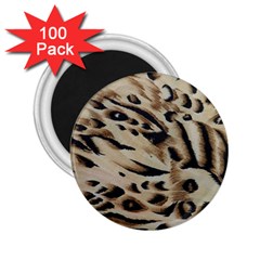 Tiger Animal Fabric Patterns 2 25  Magnets (100 Pack)  by Nexatart