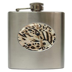 Tiger Animal Fabric Patterns Hip Flask (6 Oz) by Nexatart