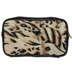 Tiger Animal Fabric Patterns Toiletries Bags by Nexatart