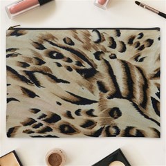 Tiger Animal Fabric Patterns Cosmetic Bag (xxxl)  by Nexatart