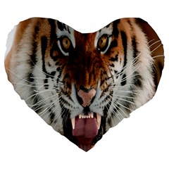 Tiger  Large 19  Premium Heart Shape Cushions