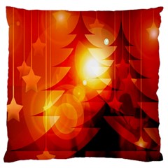 Tree Trees Silhouettes Silhouette Large Cushion Case (two Sides) by Nexatart