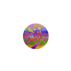 Tree Colorful Mystical Autumn 1  Mini Magnets by Nexatart