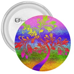 Tree Colorful Mystical Autumn 3  Buttons by Nexatart