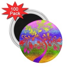 Tree Colorful Mystical Autumn 2 25  Magnets (100 Pack)  by Nexatart