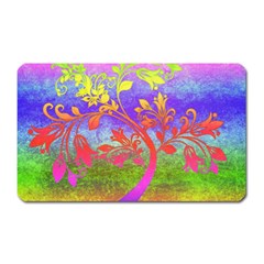 Tree Colorful Mystical Autumn Magnet (rectangular) by Nexatart