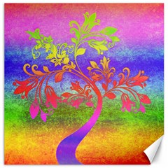 Tree Colorful Mystical Autumn Canvas 12  X 12   by Nexatart