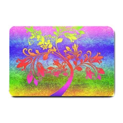 Tree Colorful Mystical Autumn Small Doormat  by Nexatart