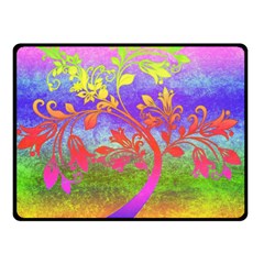 Tree Colorful Mystical Autumn Fleece Blanket (small) by Nexatart