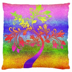 Tree Colorful Mystical Autumn Large Cushion Case (two Sides) by Nexatart