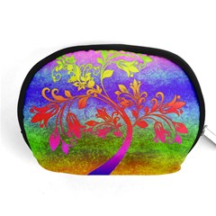 Tree Colorful Mystical Autumn Accessory Pouches (medium)  by Nexatart