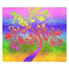 Tree Colorful Mystical Autumn Double Sided Flano Blanket (small)  by Nexatart