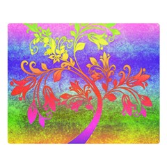 Tree Colorful Mystical Autumn Double Sided Flano Blanket (large)  by Nexatart