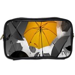 Umbrella Yellow Black White Toiletries Bags 2-Side Back