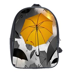 Umbrella Yellow Black White School Bags (xl) 