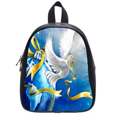 Turtle Doves Christmas School Bags (small)  by Nexatart