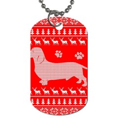 Ugly X Mas Design Dog Tag (two Sides) by Nexatart