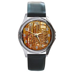 Tuba Valves Pipe Shiny Instrument Music Round Metal Watch by Nexatart