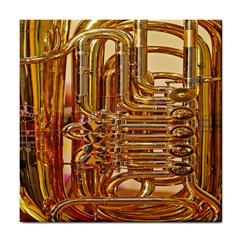 Tuba Valves Pipe Shiny Instrument Music Tile Coasters by Nexatart